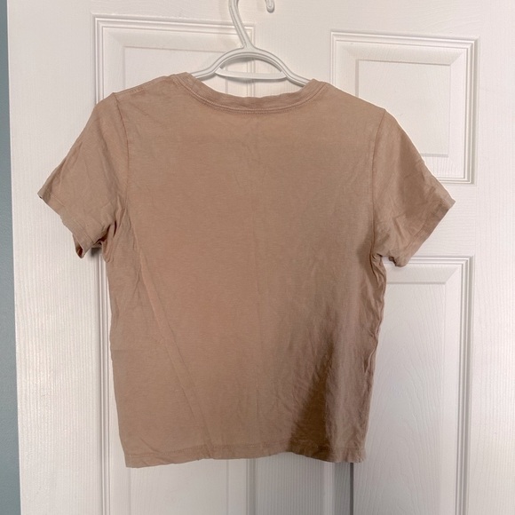 Aerie Cropped Distressed Tee - Picture 2 of 5